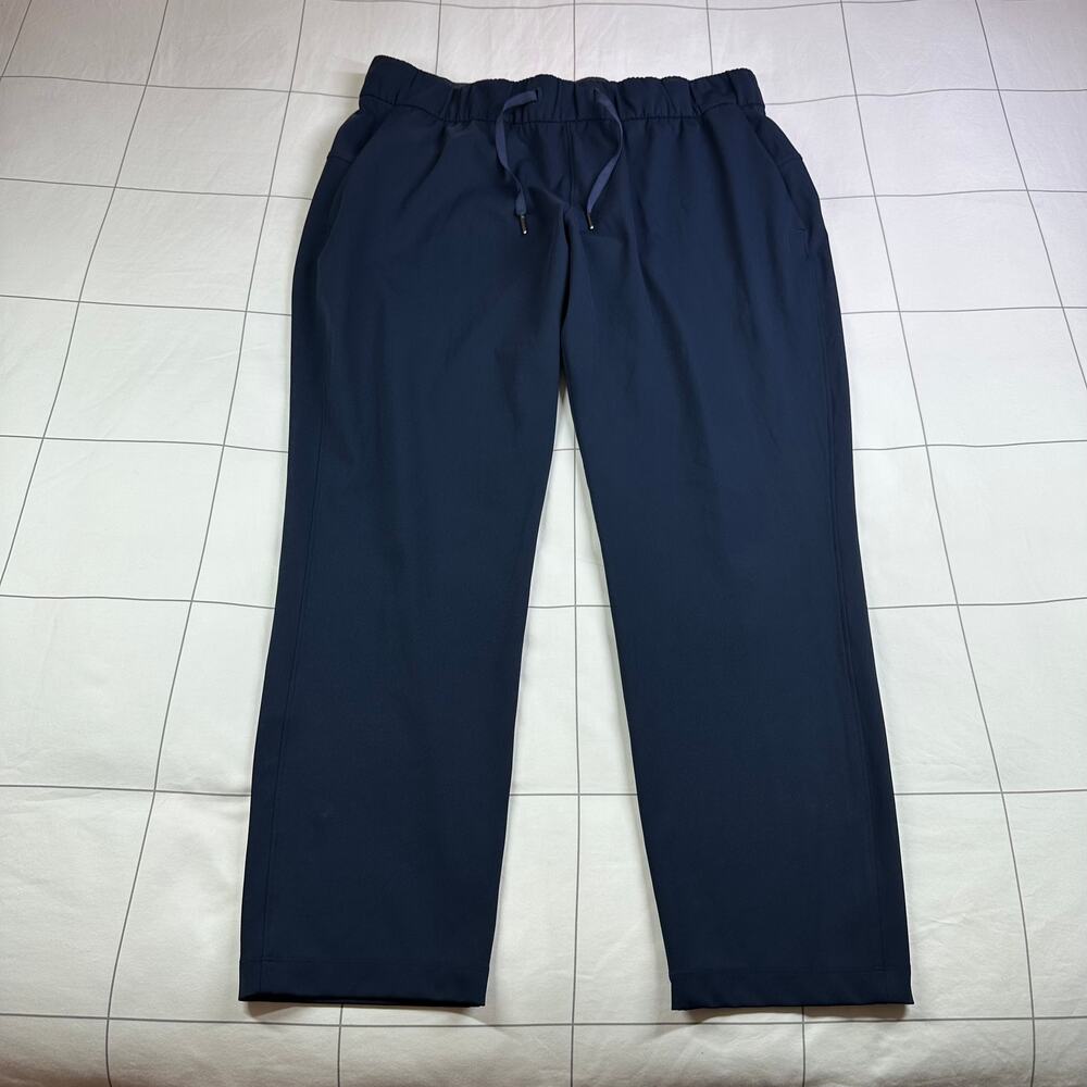 Lululemon Pants Womens 12 Blue Navy On the Fly Ankle Commute Travel Classic Work